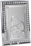 Christening Favor with Religious Icon made of Metal