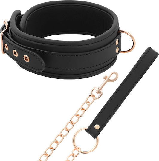 Coquette Vegan Leather Collar Collar in Black Color