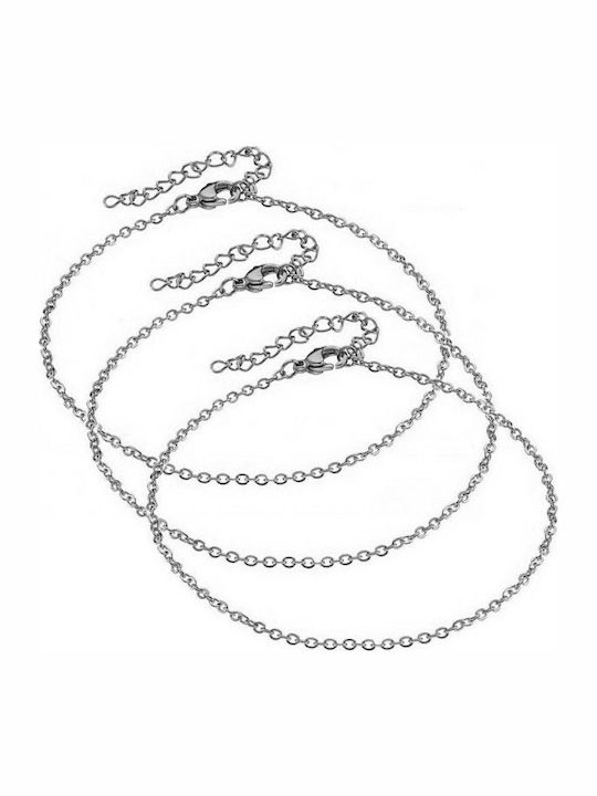 Verorama Set of Bracelets Anklet Chain made of Steel