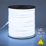 GloboStar Waterproof Neon Flex LED Strip Power Supply 24V with Cold White Light Length 1m and 120 LEDs per Meter