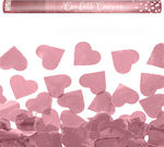 Κανονάκι Κομφετί Rosegold Καρδιές 60cm με Ροζ Χρυσό Μεταλλιζέ Κομφετί