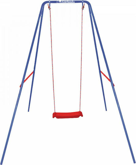 Garlando Metal Swing Set with Stand for 3+ years Red