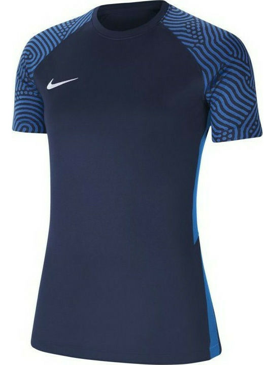 Nike Strike 21 Γυναικείο Αθλητικό T-shirt Navy Μπλε