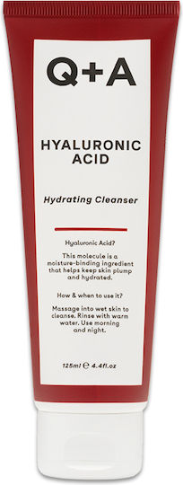 Q+A Natural Skincare Hyaluronic Acid Lotion Καθαρισμού Προσώπου 125ml