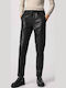 Cara Women's Fabric Trousers Tapered Line Black