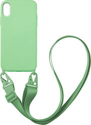 Sonique Carryhang Liquid Strap Umschlag Rückseite Silikon 0.5mm Light Green (iPhone XS Max)