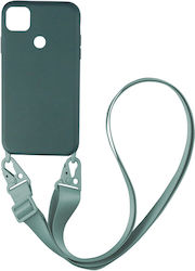 Sonique Carryhang Liquid Strap Umschlag Rückseite Silikon 0.5mm Dark Green (Redmi 9C)