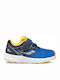 Cohesion Waterproof Kids Sports Shoes Running with Hoop & Loop Closure Blue