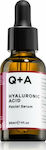 Q+A Natural Skincare Αnti-aging & Moisturizing Face Serum Acid Suitable for All Skin Types with Hyaluronic Acid 30ml