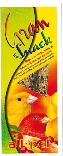 All Pet Gran Snack Vogelfutter in Stick für Kanarische Inseln mit Honig- / Fruchtgeschmack 60gr