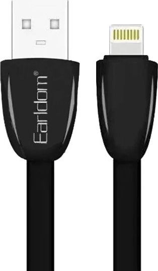 Earldom EC-111i Flach USB-A zu Lightning Kabel Schwarz 3m