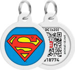 Superman Is Hero Dog ID Tag με Smart ID Μεταλλική 25mm Blue
