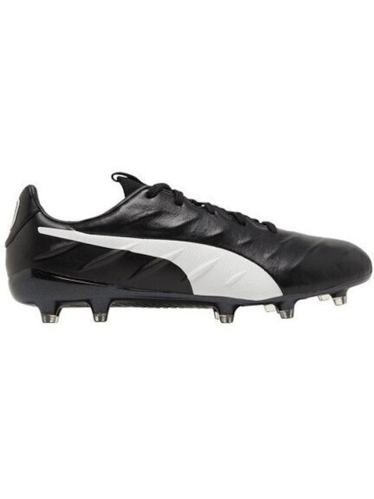 Puma King Platinum 21 FG/AG Χαμηλά Ποδοσφαιρικά Παπούτσια με Τάπες Μαύρα