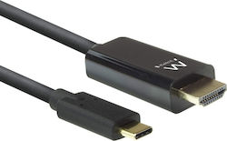 Ewent HDMI 1.4 Kabel HDMI-Stecker - USB-C-Stecker 2m Schwarz