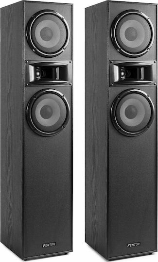 Fenton SHF700B 100.276 Pair of Hi-Fi Speakers Floor 200W 3 No of Drivers W26xD21.5xH98cm. Black