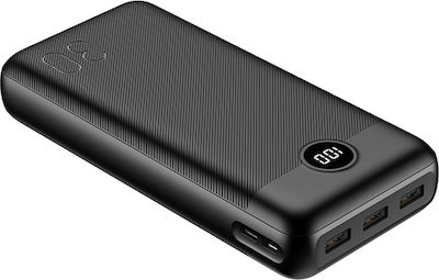 Veger VP3008PD Power Bank 30000mAh 20W mit 3 USB-A Anschlüssen und USB-C Anschluss Schwarz