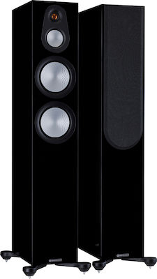 Monitor Audio Silver 300 7G Pair of Hi-Fi Speakers Floor 200W 3 No of Drivers W18.5xD33.2xH100cm. Black