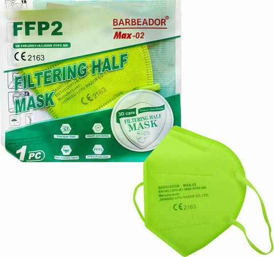 Max Barbeador Max-02 Filtering Half Mask FFP2 Protective Mask FFP2 Green 100pcs