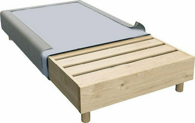 Grand Base Bed Base Single made of Wood Beige 100x200cm.