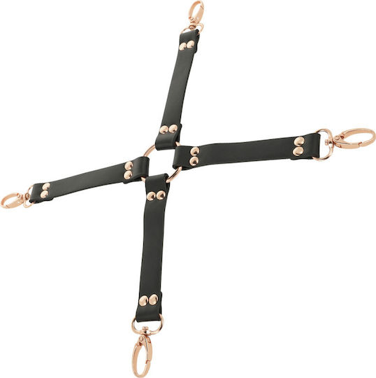 Coquette Fantasy Vegan Leather Hog Tie BDSM Accessory σε Μαύρο Χρώμα