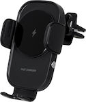 GloboStar Mobile Phone Holder Car Smart Chip Max with Adjustable Hooks and Wireless Charging Black