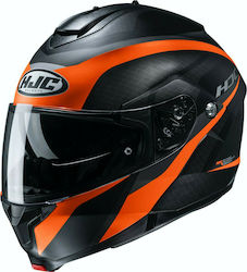 HJC C91 Taly MC7SF Black/Orange Motorradhelm Aufklappbar ECE 22.05 1650gr KR5224