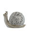 Karvounis Decorative Snail Polyresin Snail in Silver 16.5x9x12cm 1pcs