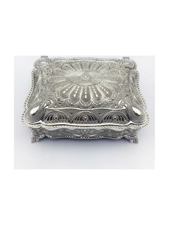 Karvounis Jewellery Box Metal 18.7x10.1x10.1cm