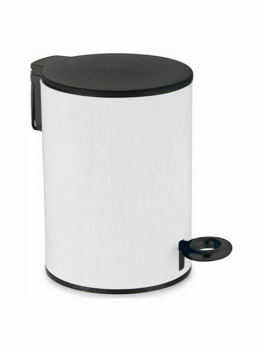 Ankor Inox Toilet Bin with Soft Close Lid 5lt White