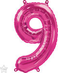 Balloon Foil Number 9 Pink Mπαλόνι 9 41cm