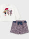 Kinder-Set mit Shorts Sommer 2Stück Burgundisch