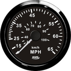 Osculati Boat Mileometer 13.105B55mph Stainless Steel Black 85mm Speedometer