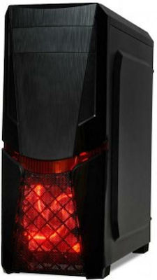 iBox Orcus X14 Gaming Midi Tower Κουτί Υπολογιστή με Πλαϊνό Παράθυρο Μαύρο