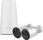 Ezviz Integriertes CCTV-System Wi-Fi mit Control Hub und 2 Drahtlose Kameras 1080p
