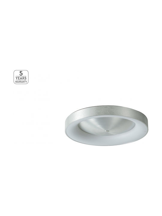 Home Lighting Amaya Μοντέρνα Μεταλλική Πλαφονιέρα Οροφής με Ενσωματωμένο LED σε Ασημί χρώμα 60cm
