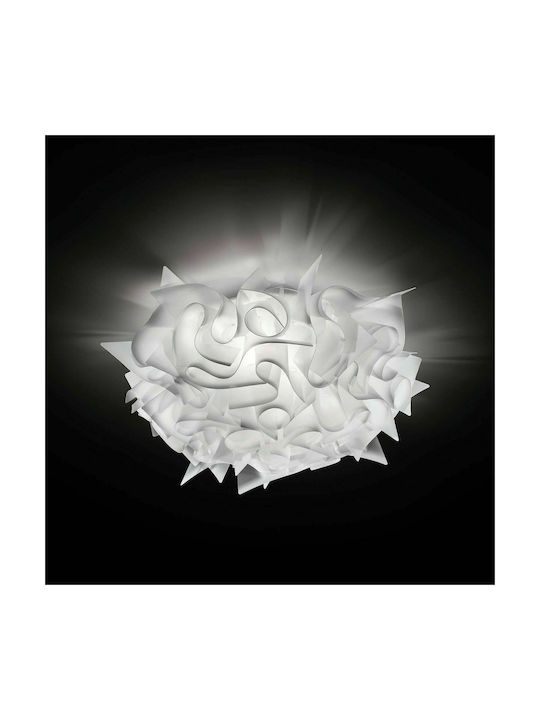 Slamp Veli Medium Ceiling Mount Light 53cm Beige with Socket E27 with Crystals