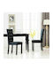 Dining Room Velvet Chair Black 43x51x98cm 2pcs