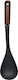 Ankor Shallow Wooden Black Kitchen Spoon 38.5cm