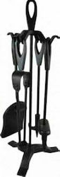 Sidirela 171561 Fireplace Tool Set with Stand Holder Black
