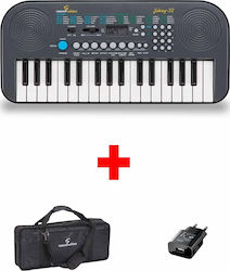 Soundsation Tastatur JUKEY 32 Bundle mit 32 Tasten mit Hülle Schwarz PSU & Gehäuse Bundle