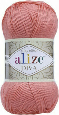 Alize Acrilyc Knitting Yarn Diva Red - Pink 100gr 350m 100gr