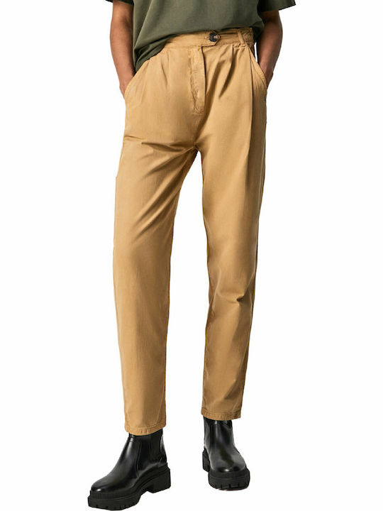Paula Women's Fabric Trousers Beige