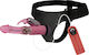 Harness Attraction Daniel Vibration & Rotation Harnașament cu Dildo 18cm și Vibrație în Culoare Roz