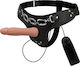 Harness Attraction George Deluxe Vibrator Harness με Dildo 19cm και Δόνηση στο χρώμα του δέρματος