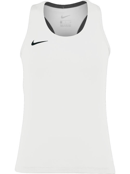 Nike Damen Sportlich Bluse Ärmellos Weiß