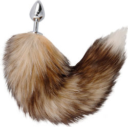 Darkness Darkness Furry Tail Butt Plug Anal Plug Silver 8cm