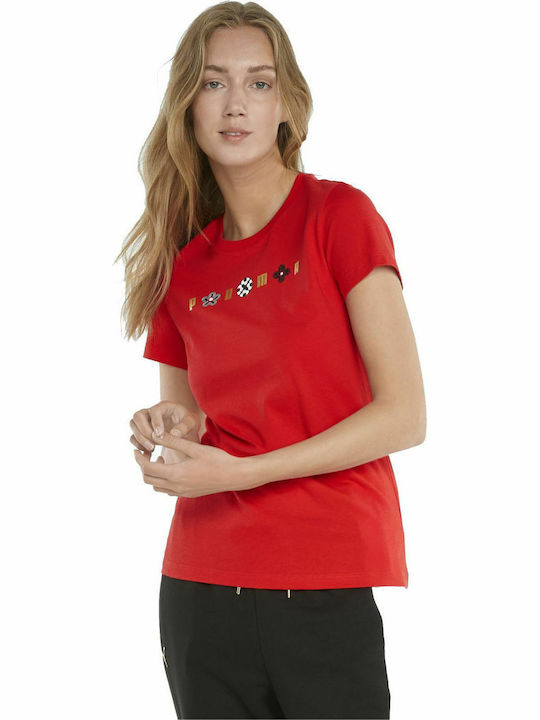 PUMA As Graphic T-Shirt Κόκκινο