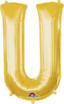 Μπαλόνι Foil Γράμμα Σχήμα U Χρυσό 40εκ.