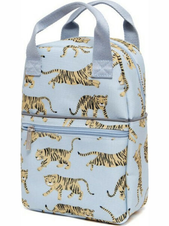 Petit Monkey Grey Tigers Σχολική Τσάντα Πλάτης Νηπιαγωγείου Γκρι με Θήκη για Παγούρι