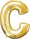 Μπαλόνι Φοιλ Σχήμα Γράμμα C Χρυσό 63x81cm